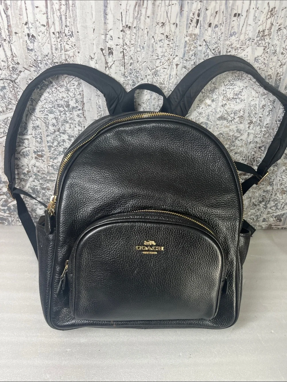 Coach Court Backpack Pebbled Leather (Style No.5666)